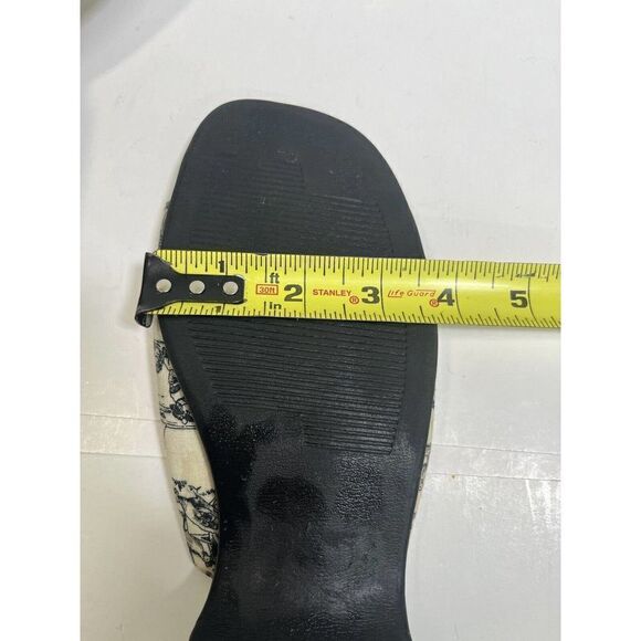 Claire Murray Womens Toile Black Cream Sandals Size 9 US Slip On - Picture 6 of 15
